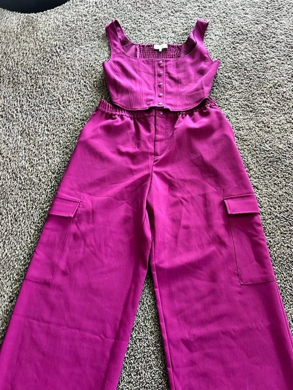 Women's Wide Leg Jumpsuit in Pink Like New